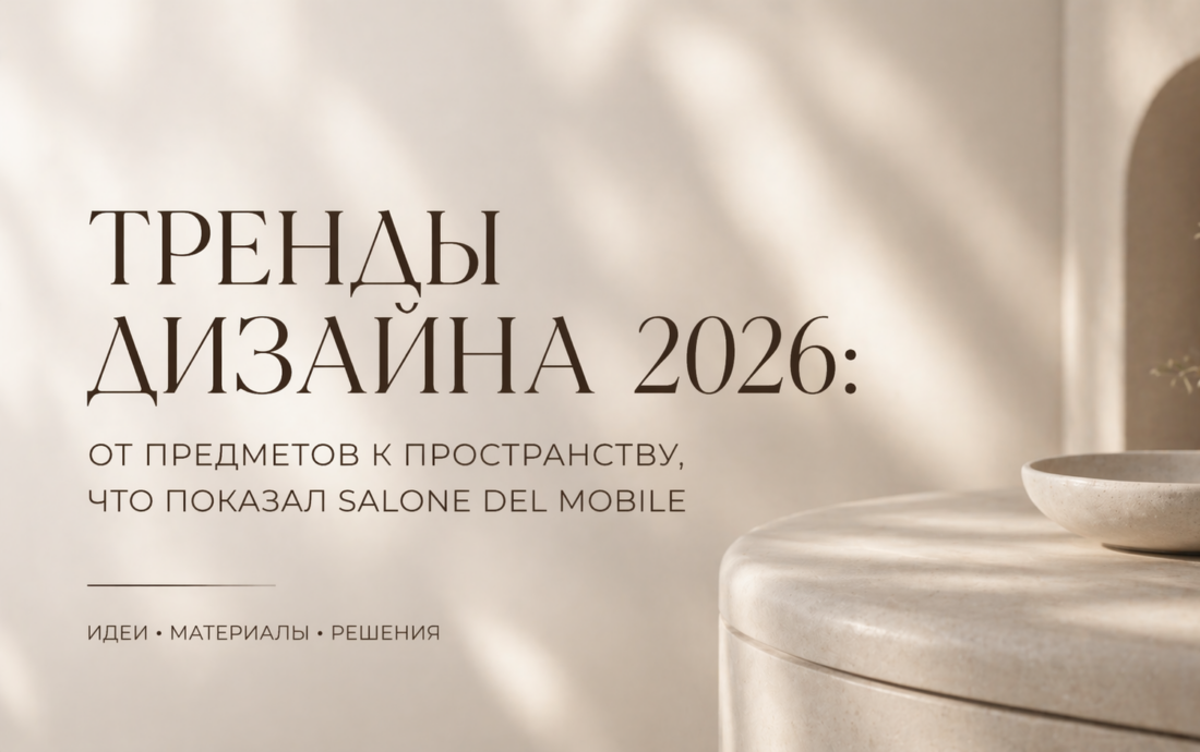тренды дизайна 2026 главные тенденции Salone del Mobile